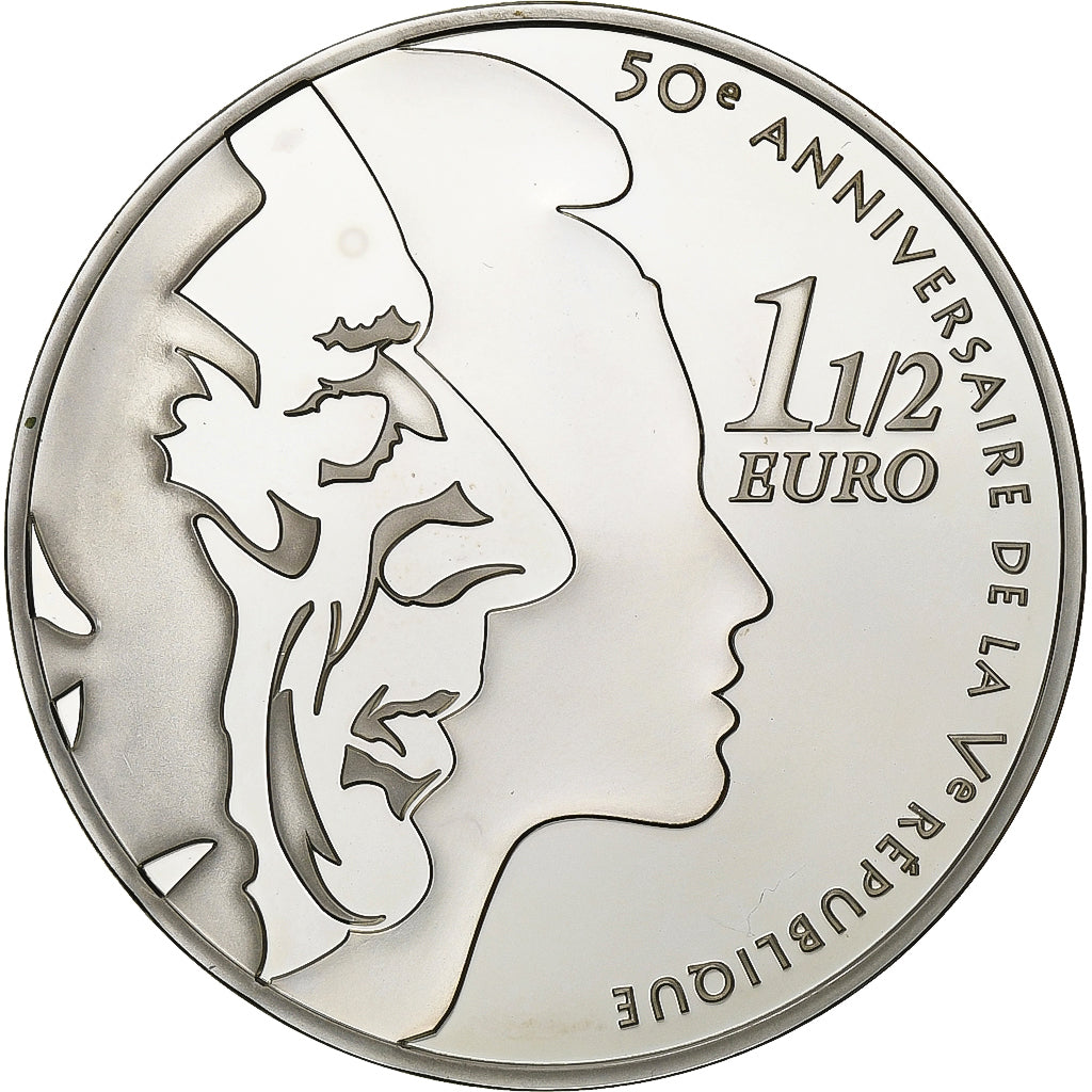 Frankrijk, 1-1/2 Euro, 2008, Zilver, FDC, KM:1537