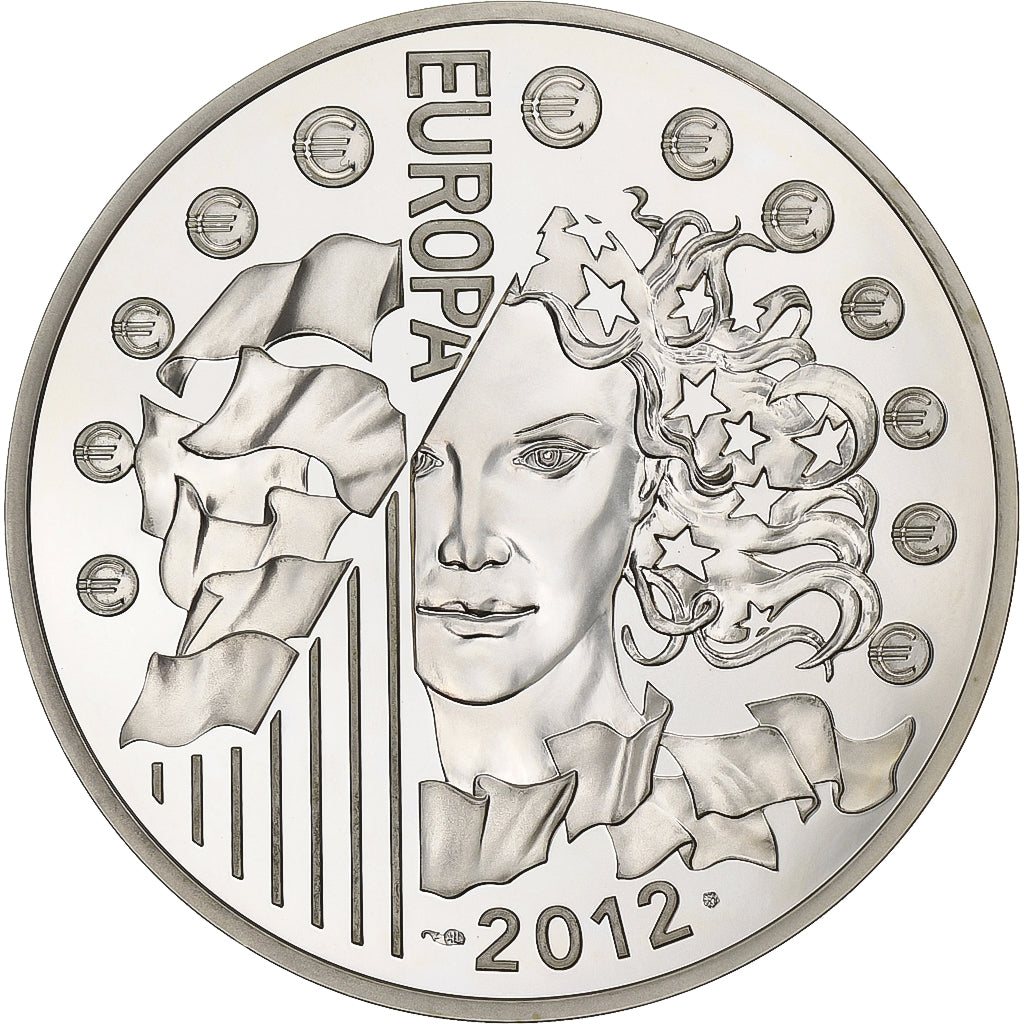 França, 10 Euro, Monnaie de Paris, Proof, 2012, Paris, Prata, MS(65-70)