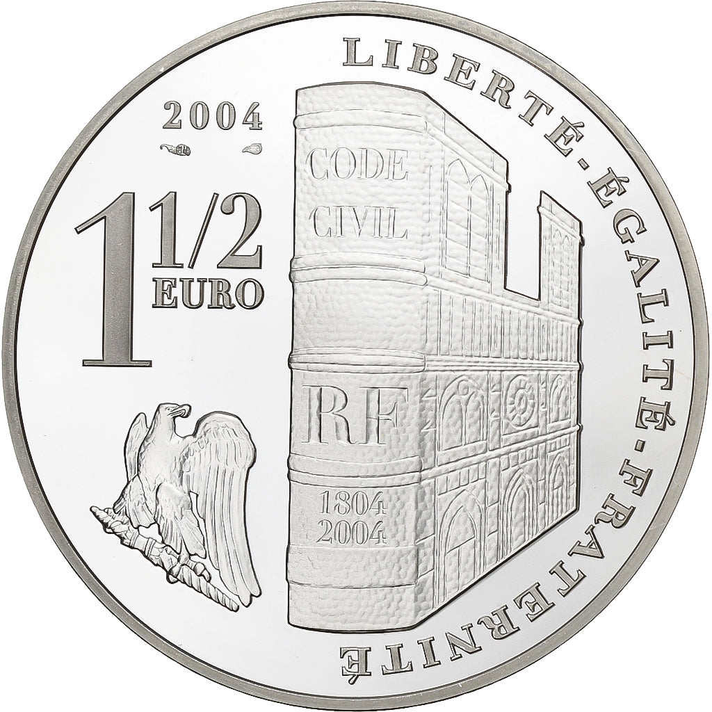 Francia, 1-1/2 Euro, FS, 2004, Paris, Argento, FDC, KM:1366