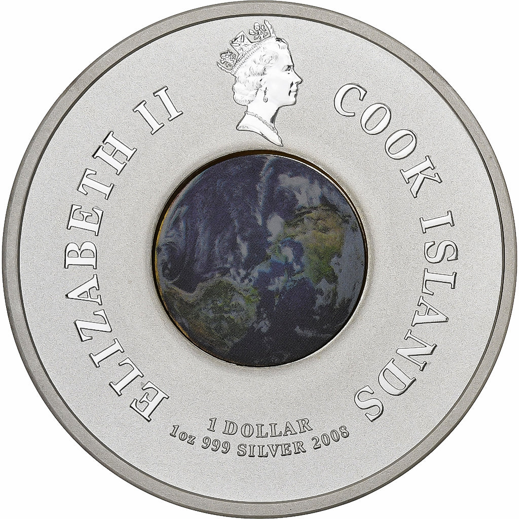 Cook Islands, 1 Dollar, First man in space - Yuri Gagarin, 2008, Silver
