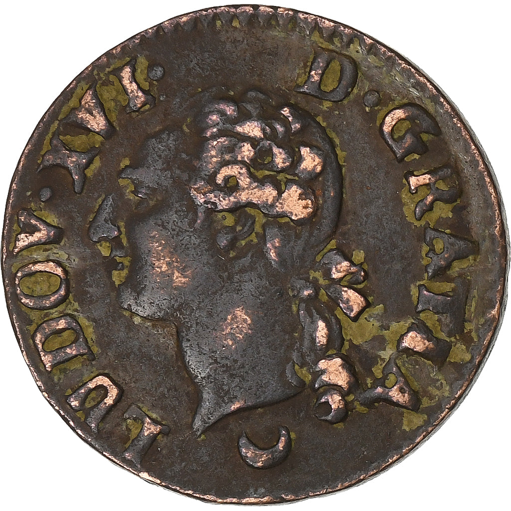 Francia, Louis XVI, Liard, Liard, 1782, Metz, Rame, MB, Gadoury:348, KM:585.2