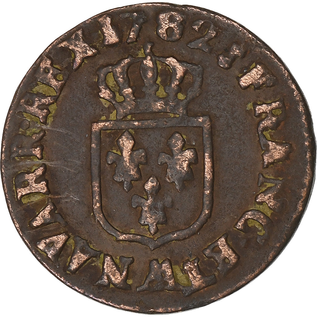 Francia, Louis XVI, Liard, Liard, 1782, Metz, Rame, MB, Gadoury:348, KM:585.2