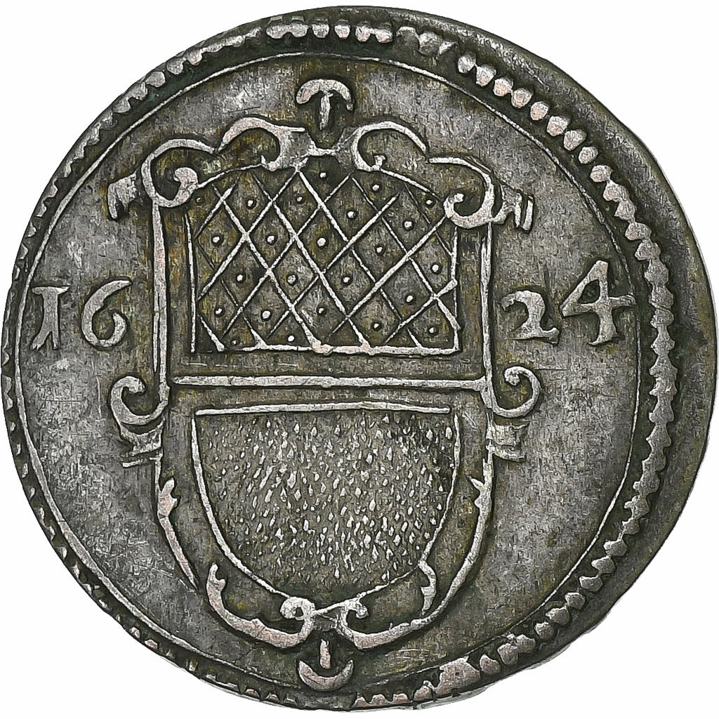 German States, ULM, Kreuzer, 1624, Silver, EF(40-45), KM:43