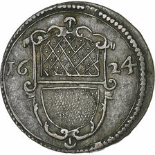 German States, ULM, Kreuzer, 1624, Silver, EF(40-45), KM:43