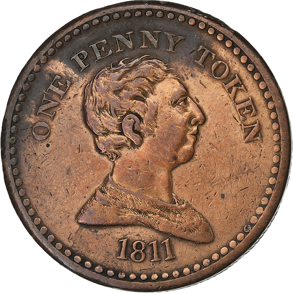 Great Britain, Penny Token, Civitas Bristol, 1811, Copper, EF(40-45)