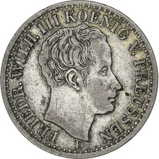 German States, PRUSSIA, Friedrich Wilhelm III, 1/6 Thaler, 1826, Düsseldorf