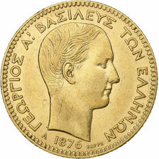 Grèce, George I, 20 Drachmai, 1876, Paris, Or, TTB+, KM:49