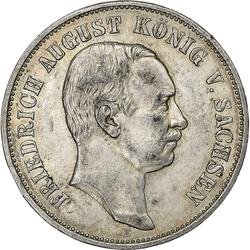 German States, SAXONY-ALBERTINE, Friedrich August III, 5 Mark, 1914