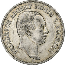 German States, SAXONY-ALBERTINE, Friedrich August III, 5 Mark, 1914