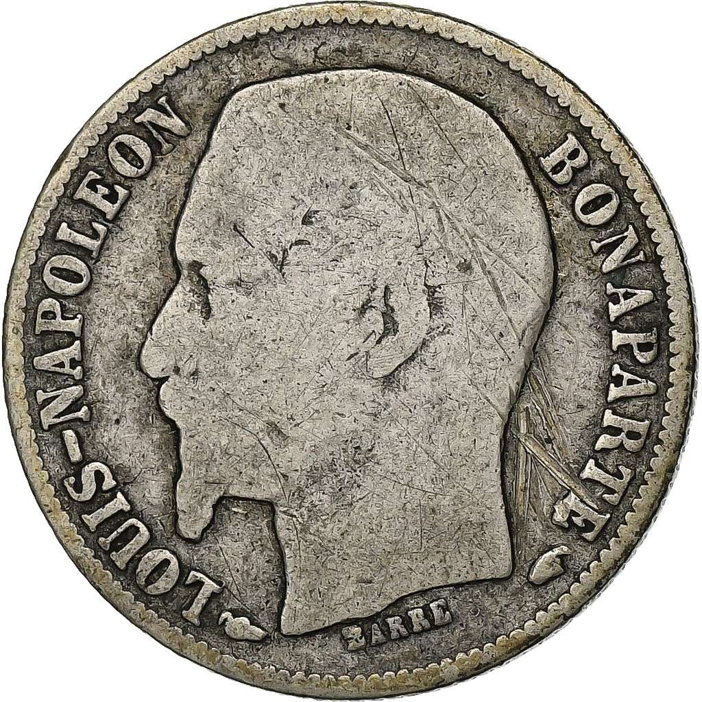 Francia, 50 Centimes, Napoléon III, 1852, Paris, Argento, B+, Gadoury:412