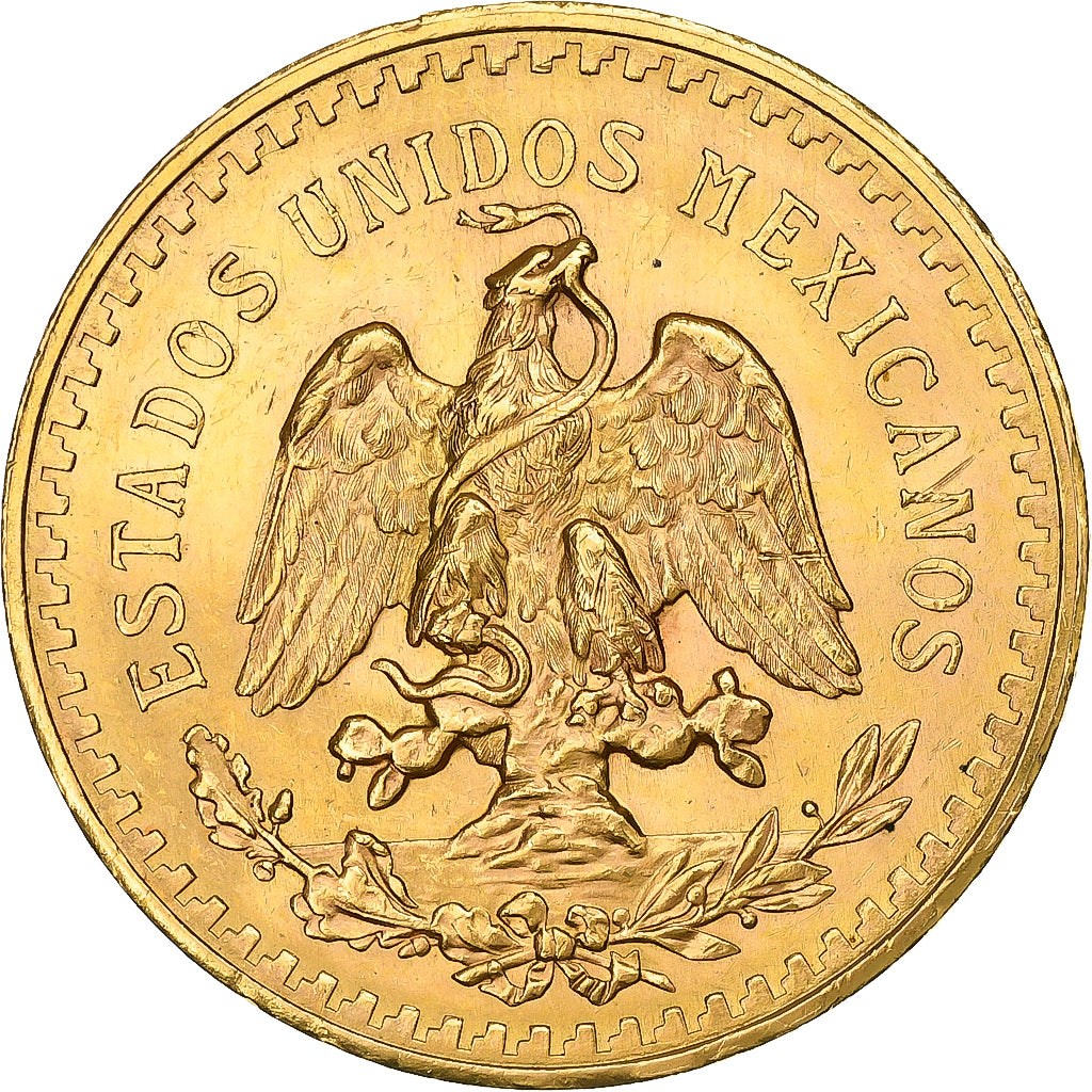 Mexico, 50 Pesos, 1943, Mexico City, Gold, AU(50-53), KM:482