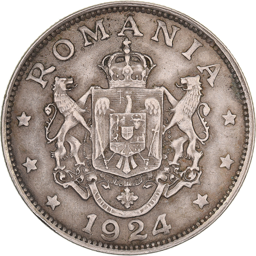 Romania, Ferdinand I, 2 Lei, 1924, Poissy, Copper-nickel, EF(40-45), KM:47