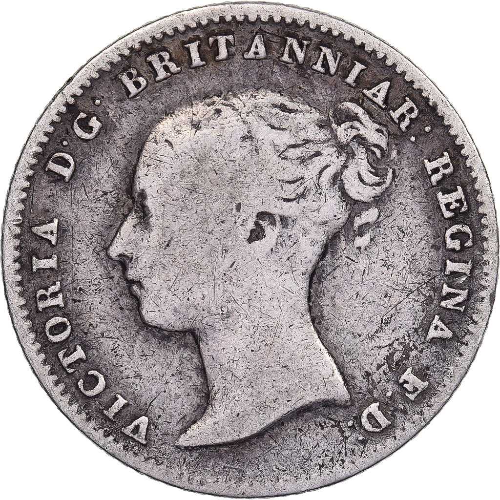 Great Britain, Victoria, 4 Pence, Groat, 1838, Silver, VF(20-25), KM:731.1