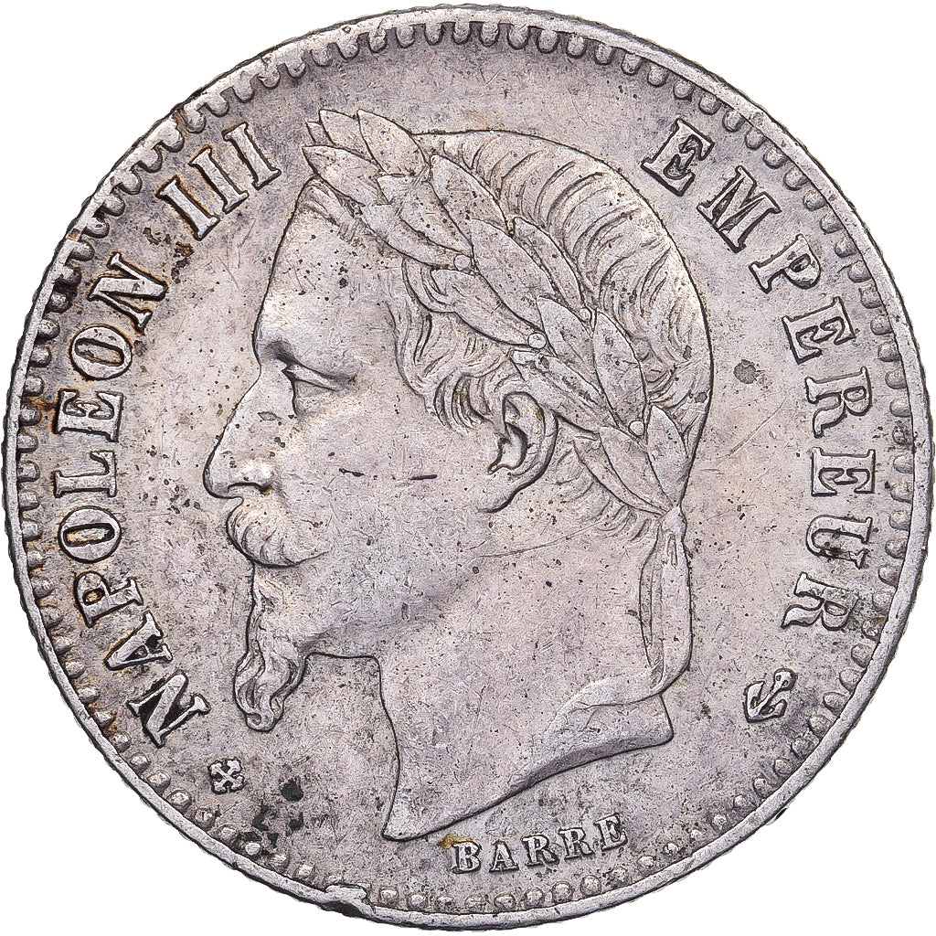 Francia, Napoleon III, 50 Centimes, Napoléon III, 1866, Strasbourg, Argento