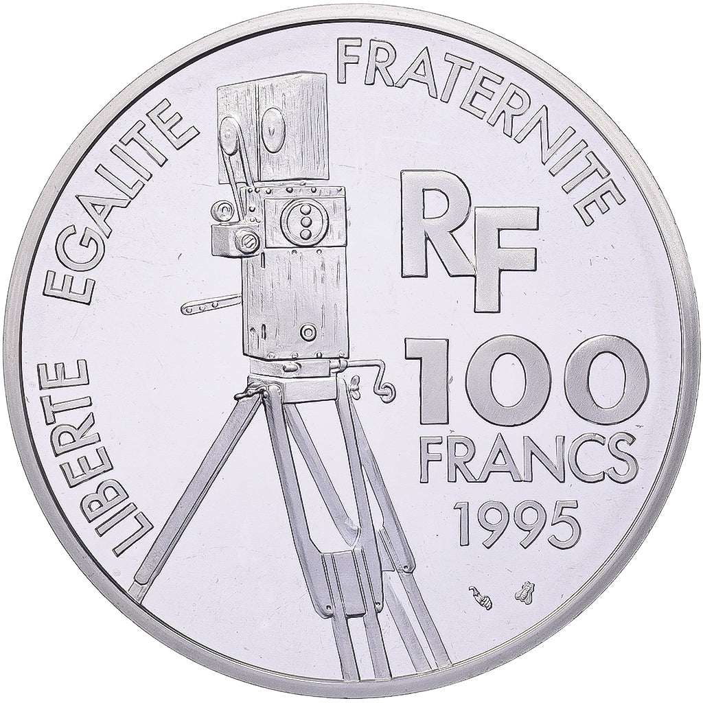 France, 100 Francs, Arletty, Centenaire du Cinéma, 1995, MDP, Silver, MS(65-70)