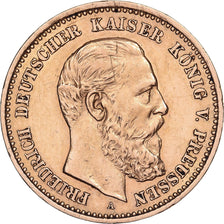 German States, PRUSSIA, Friedrich III, 10 Mark, 1888, Berlin, Gold, EF(40-45)