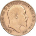 Great Britain, Edward VII, 1/2 Sovereign, 1909, Gold, VF(30-35), KM:804
