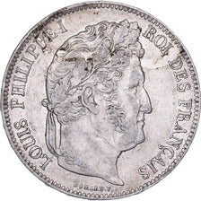 France, 5 Francs, Louis-Philippe, 1841, Strasbourg, Silver, EF(40-45)