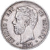 Moeda, Espanha, Amadeao I, 5 Pesetas, 1871, Madrid, EF(40-45), Prata, KM:666