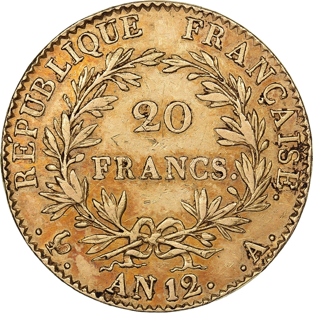 Frankreich, Napoleon I, 20 Francs, An 12, Paris, Gold, SS, Gadoury:1020, Le