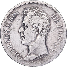 Francja, 5 Francs, Charles X, 1826, Toulouse, Srebro, VF(20-25), Gadoury:643