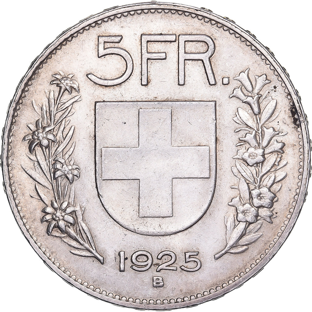 Switzerland, 5 Francs, 1925, Bern, Silver, EF(40-45), KM:38