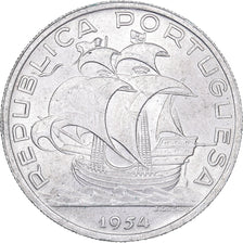 Portugal, 10 Escudos, 1954, Silver, AU(55-58), KM:586