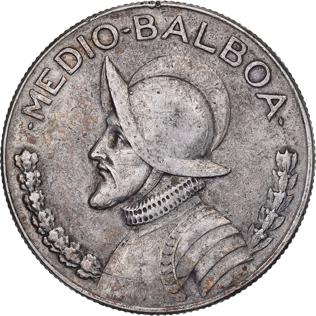 Panama, 1/2 Balboa, 1966, U.S. Mint, Silver, VF(30-35), KM:12a.1