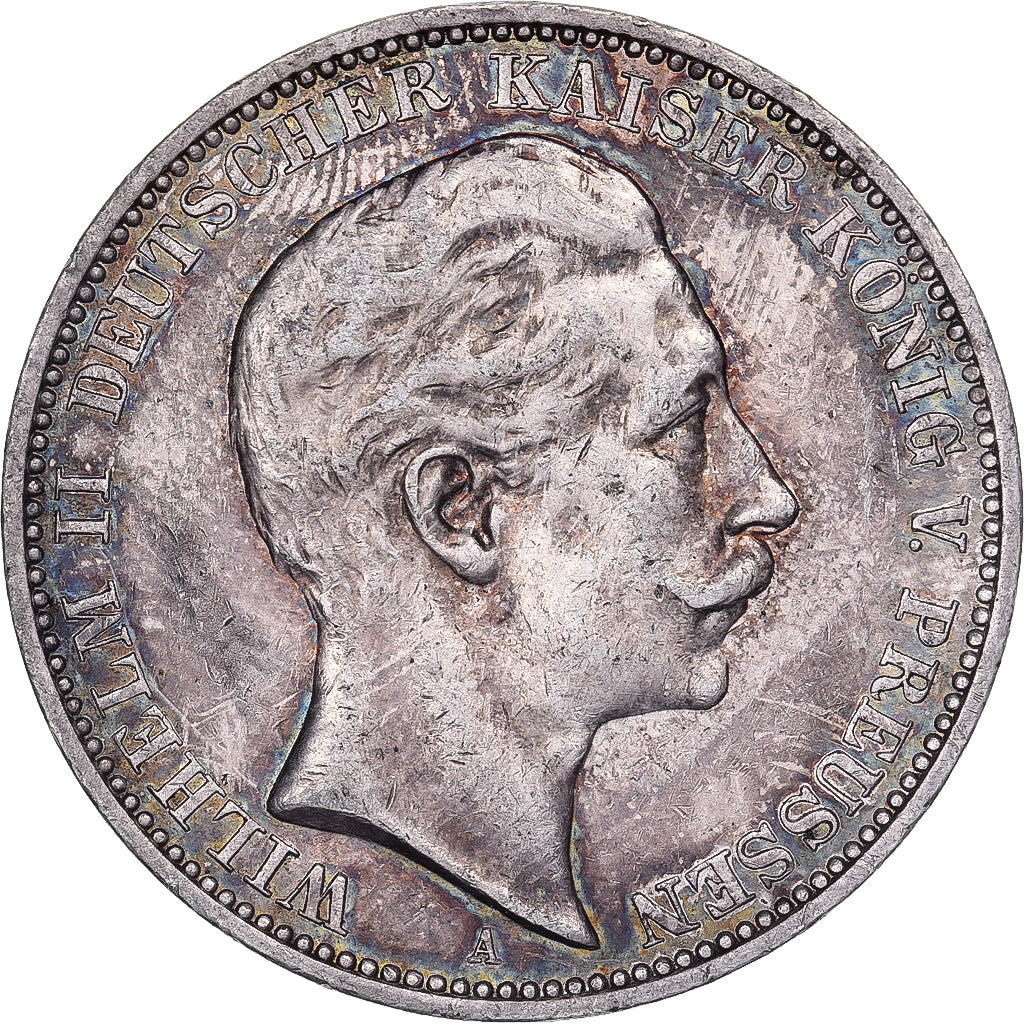 Kingdom of Prussia, Wilhelm II, 3 Mark, 1912, Berlin, Zilver, ZF, KM:527
