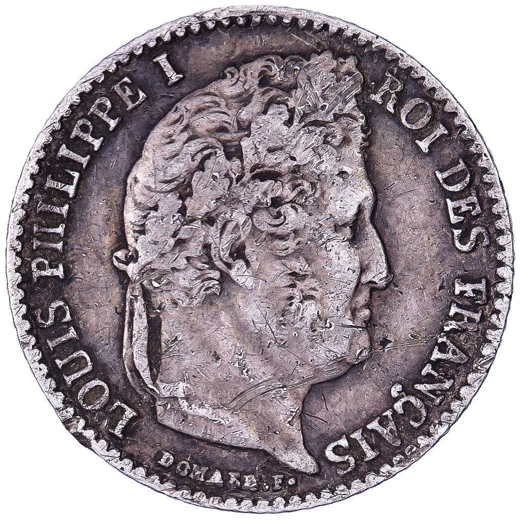 Francia, 1/4 Franc, Louis-Philippe, 1837, Paris, Argento, MB+, Gadoury:355