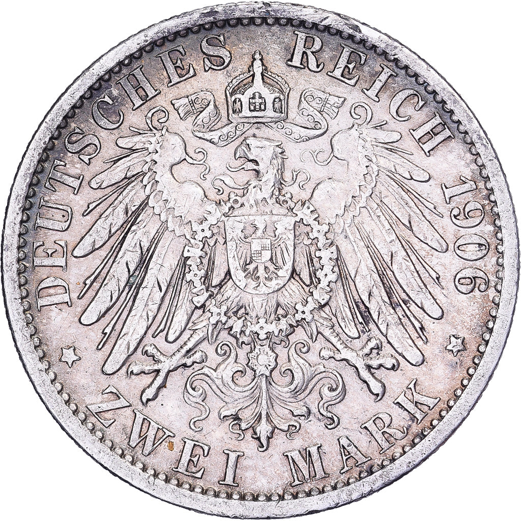 Kingdom of Prussia, Wilhelm II, 2 Mark, 1906, Berlin, Silver, VF(30-35), KM:522