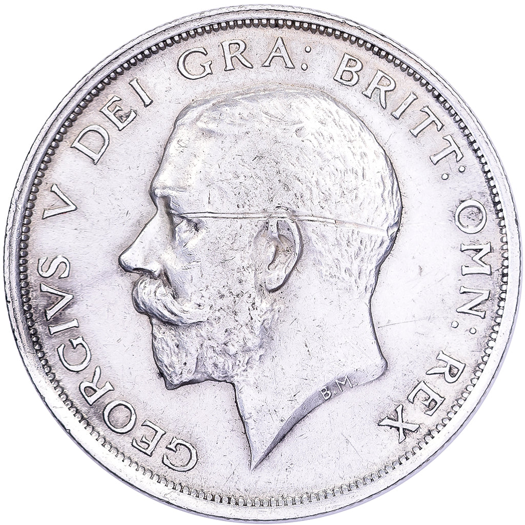 Grande-Bretagne, George V, 1/2 Crown, 1918, Londres, Argent, TTB, KM:818.1