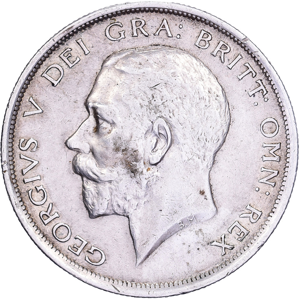 Great Britain, George V, 1/2 Crown, 1916, Silver, EF(40-45), KM:818.1