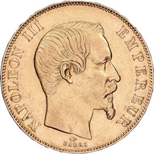 Francia, Napoleon III, 50 Francs, Napoléon III, 1857, Paris, Oro, MBC, KM:785.1