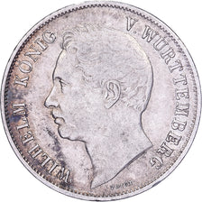 Deutsch Staaten, WURTTEMBERG, Wilhelm I, Gulden, "1843", "Stuttgart", Silber