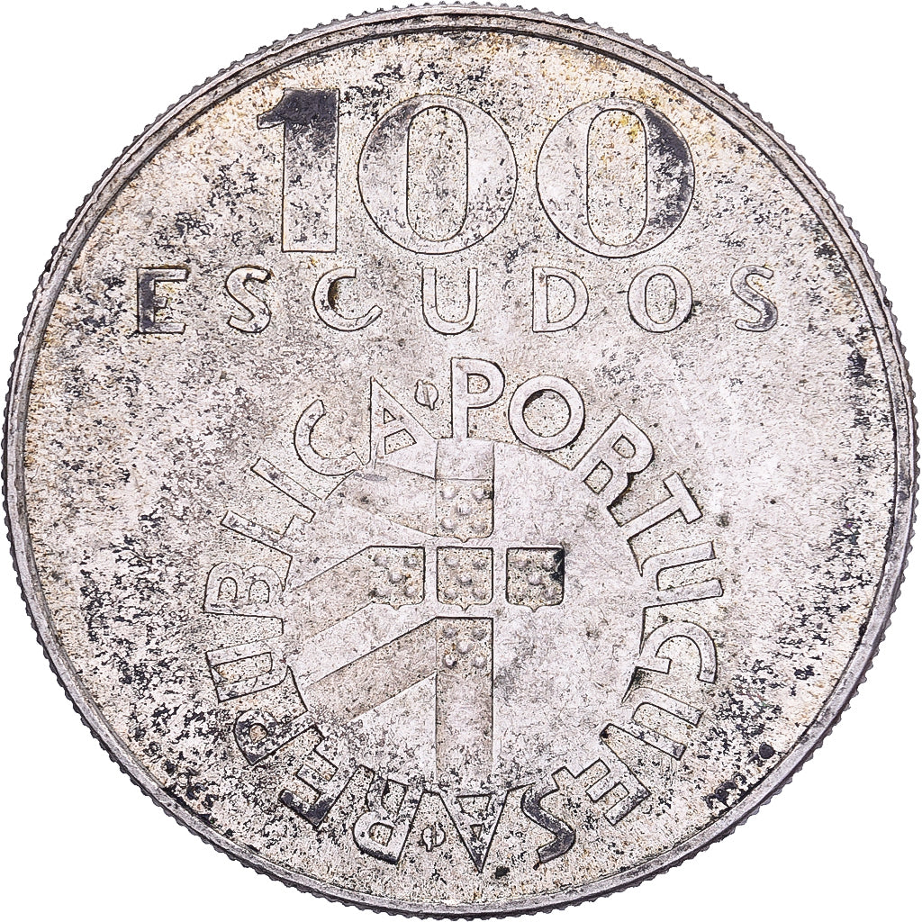 Portogallo, 100 Escudos, 1974, Lisbon, Argento, MB+, KM:603