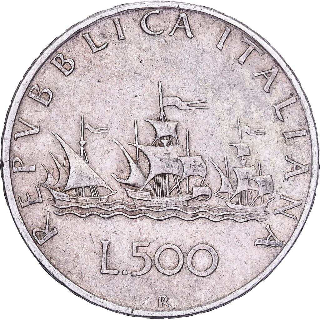 Italie, 500 Lire, 1959, Rome, Argent, TTB, KM:98