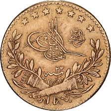 Turchia, Abdul Hamid II, 25 Kurush, "1897", Qustantiniyah, Oro, BB, KM:729