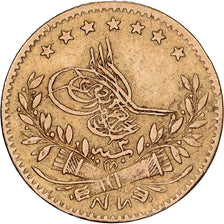 Turcja, Abdul Aziz, 25 Kurush, "1872", Qustantiniyah, Złoto, EF(40-45), KM:694