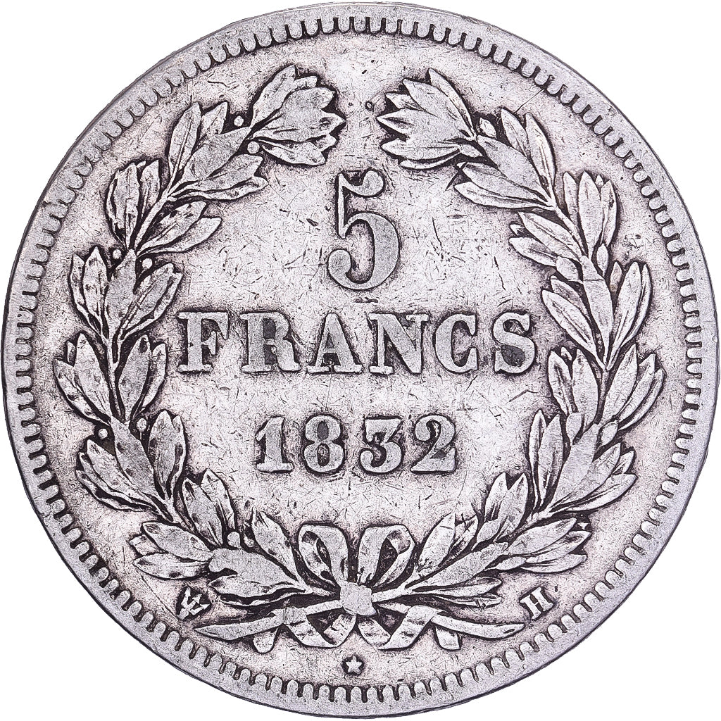 Frankrijk, 5 Francs, Louis-Philippe, 1832, La Rochelle, Zilver, FR+