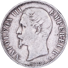 Frankreich, Napoleon III, 5 Francs, Napoléon III, 1855, Paris, Silber, S+