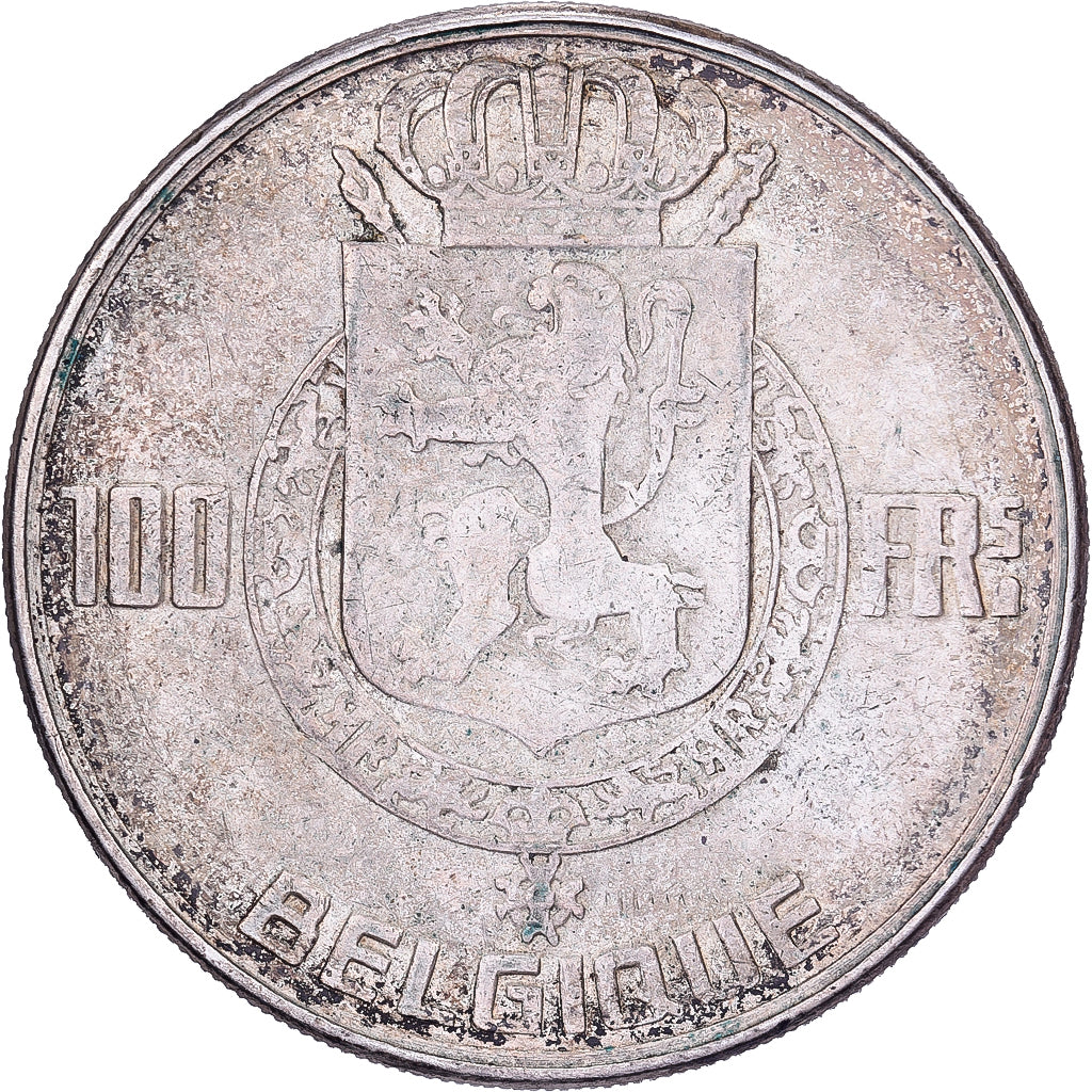 Belgium, Régence Prince Charles, 100 Francs, 1950, Brussels, Silver, EF(40-45)