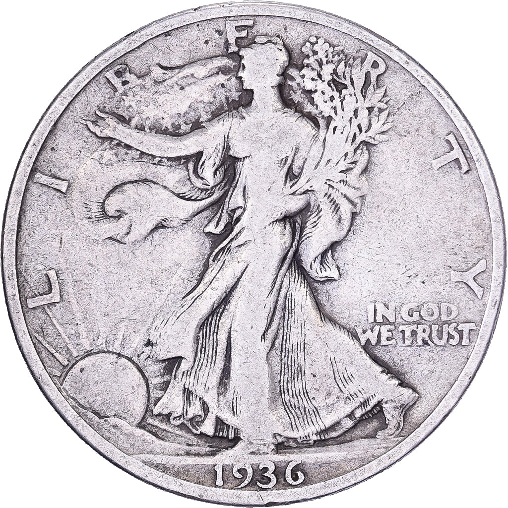 Vereinigte Staaten, Half Dollar, Walking Liberty, 1936, Philadelphia, Silber, S