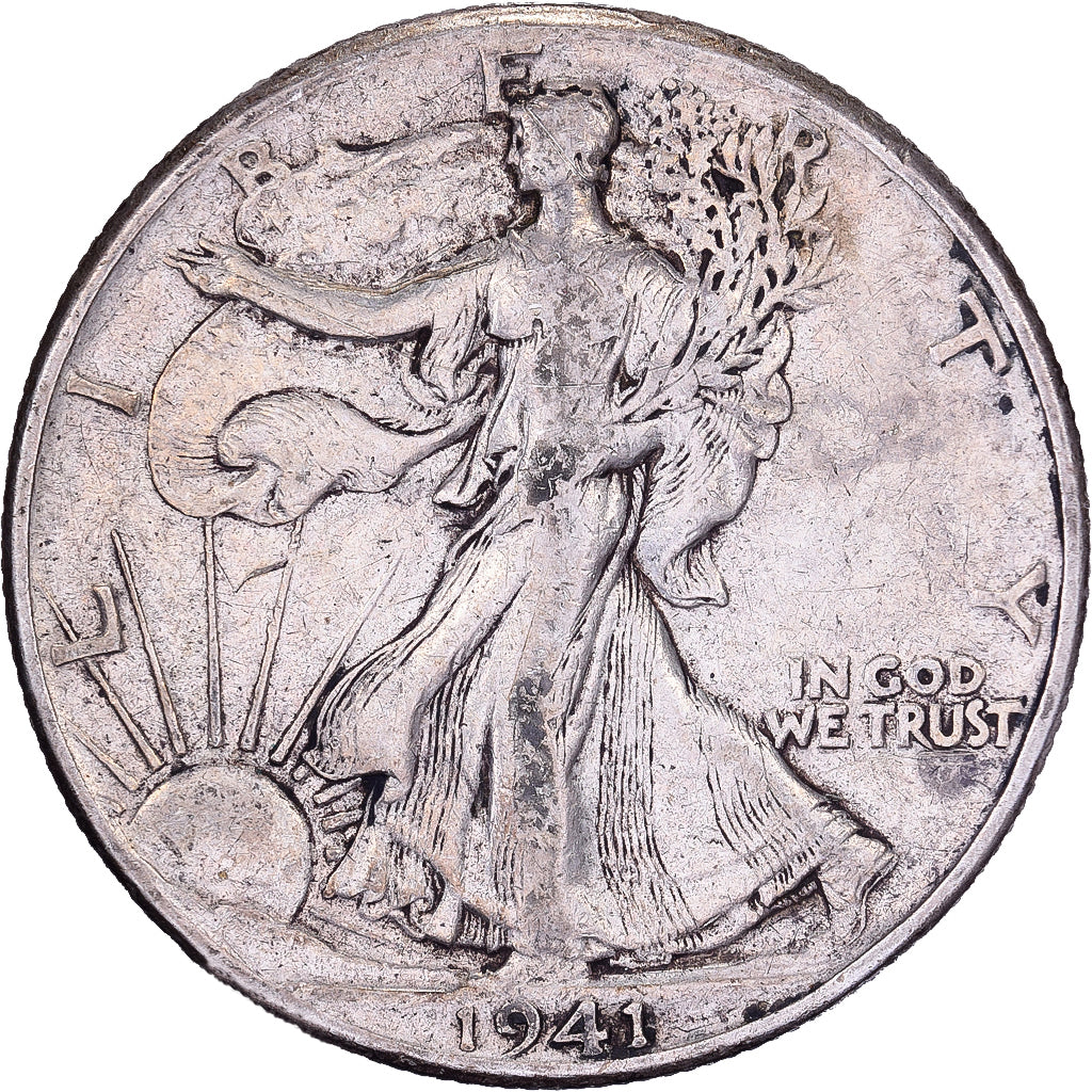 Vereinigte Staaten, Half Dollar, Walking Liberty, 1941, Philadelphia, Silber
