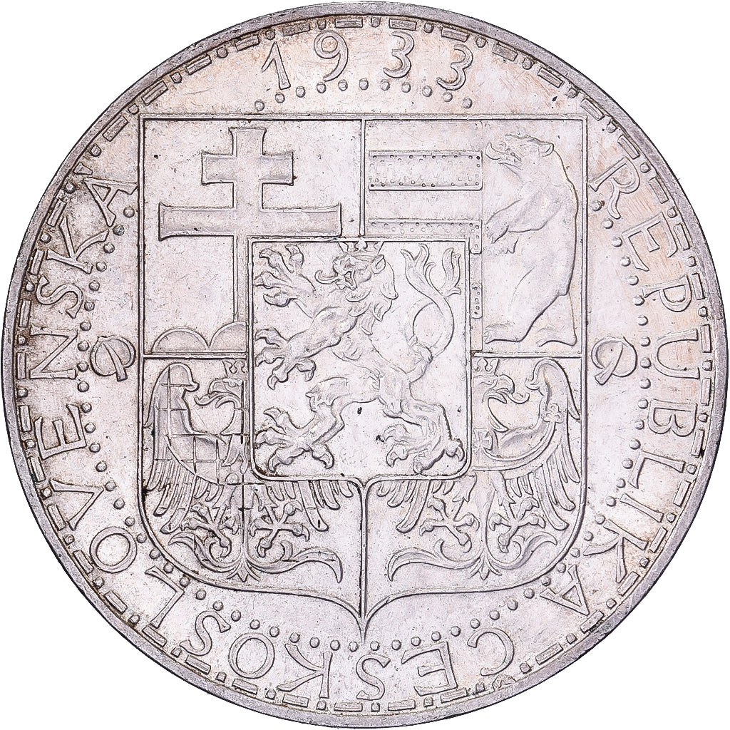 Cecoslovacchia, 20 Korun, 1933, Argento, SPL-, KM:17