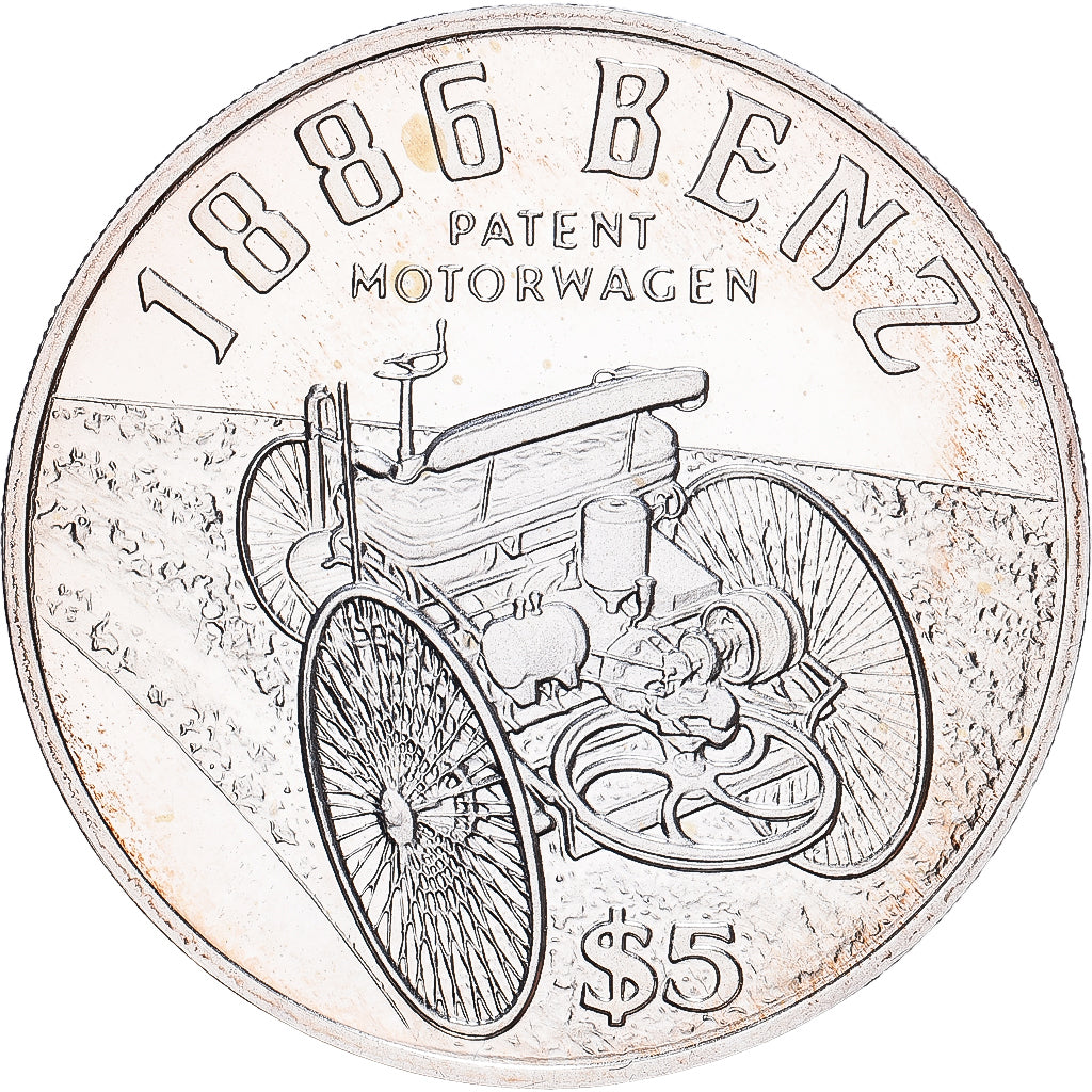 Liberia, 5 Dollars, 1995, Silver, MS(60-62), KM:562