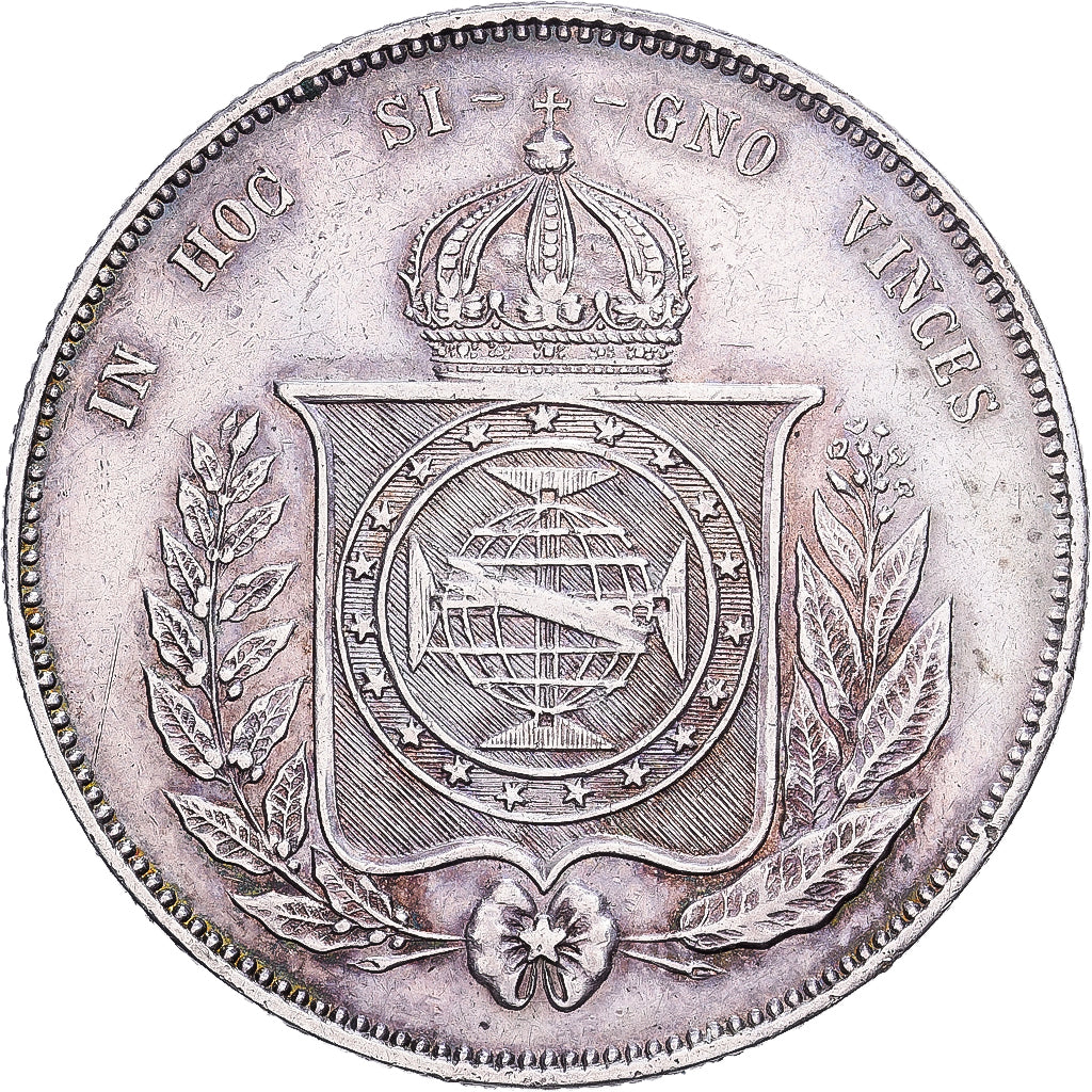 Brazil, Pedro II, 2000 Reis, '1855', Silver, EF(40-45), KM:466
