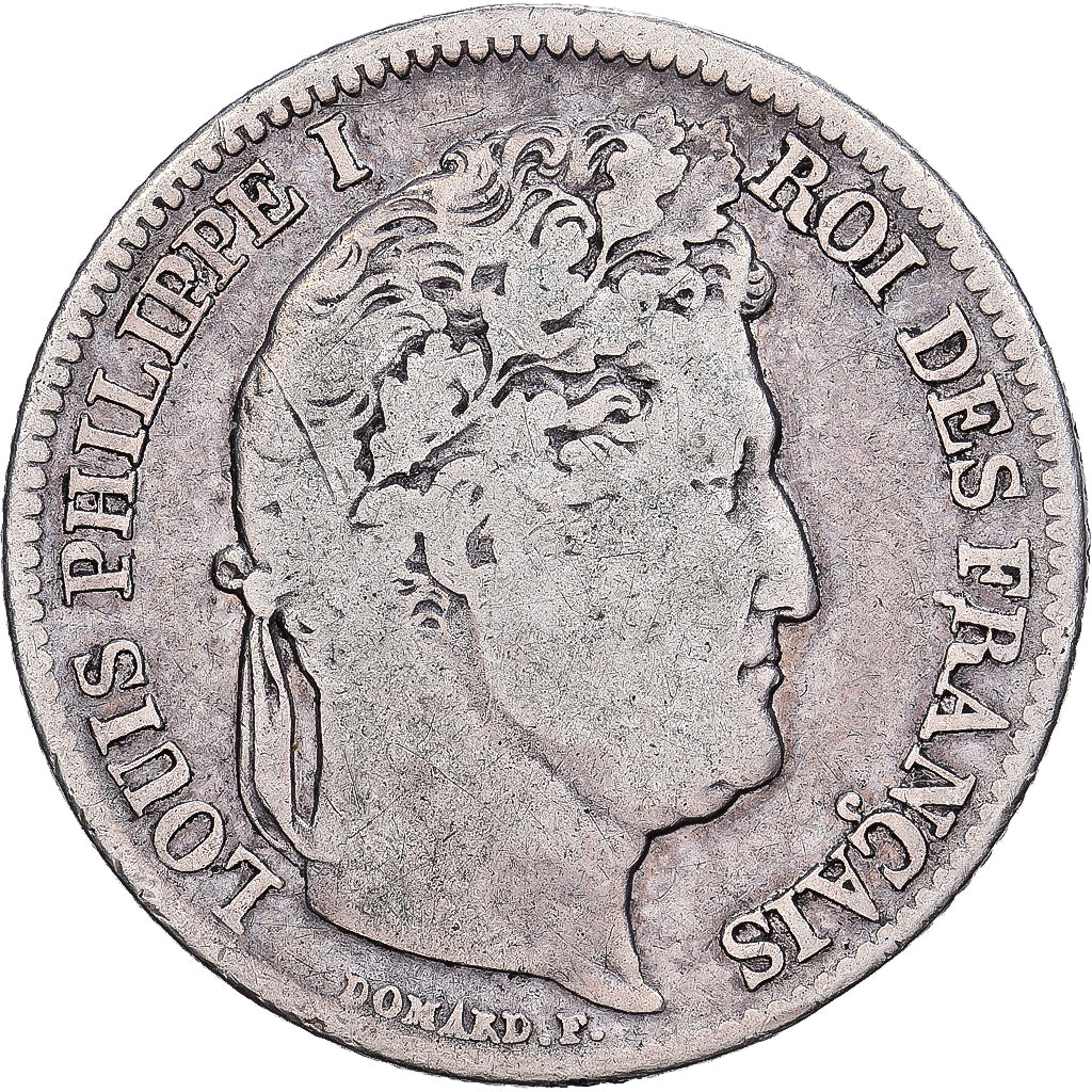 Francja, Franc, Louis-Philippe, 1837, Lille, Srebro, VF(20-25), Gadoury:453