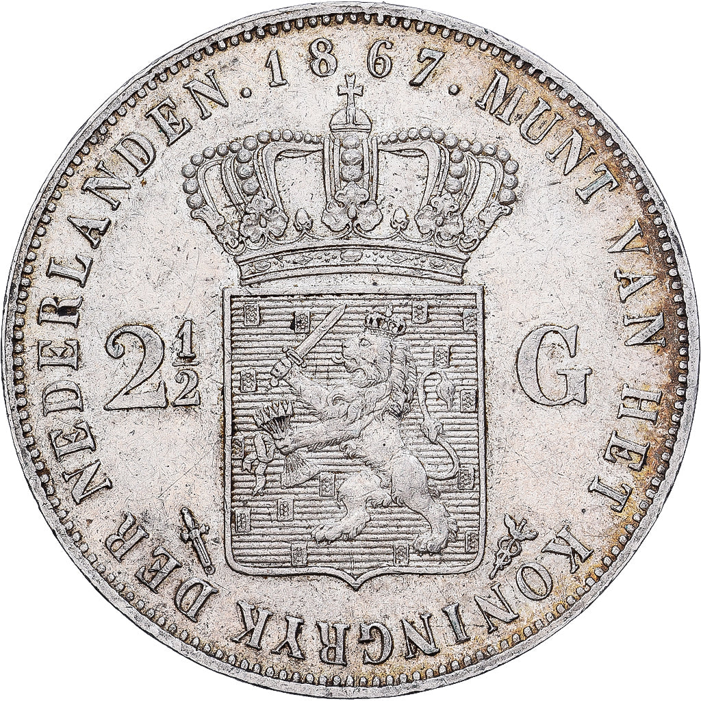 Netherlands, William III, 2-1/2 Gulden, 