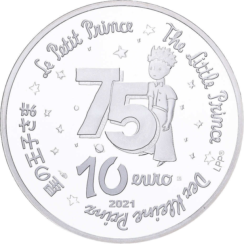 France, 10 Euro, Petit Prince, 2021, Silver, MS(63)